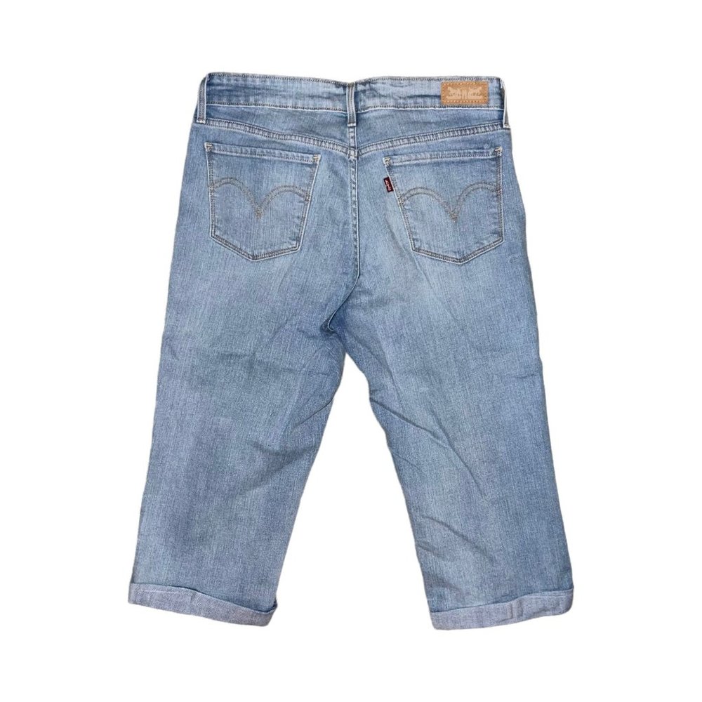 Levis Light Wash Cuffed Capris Jeans Petites Womens 12P 16 - Picture 5 of 8